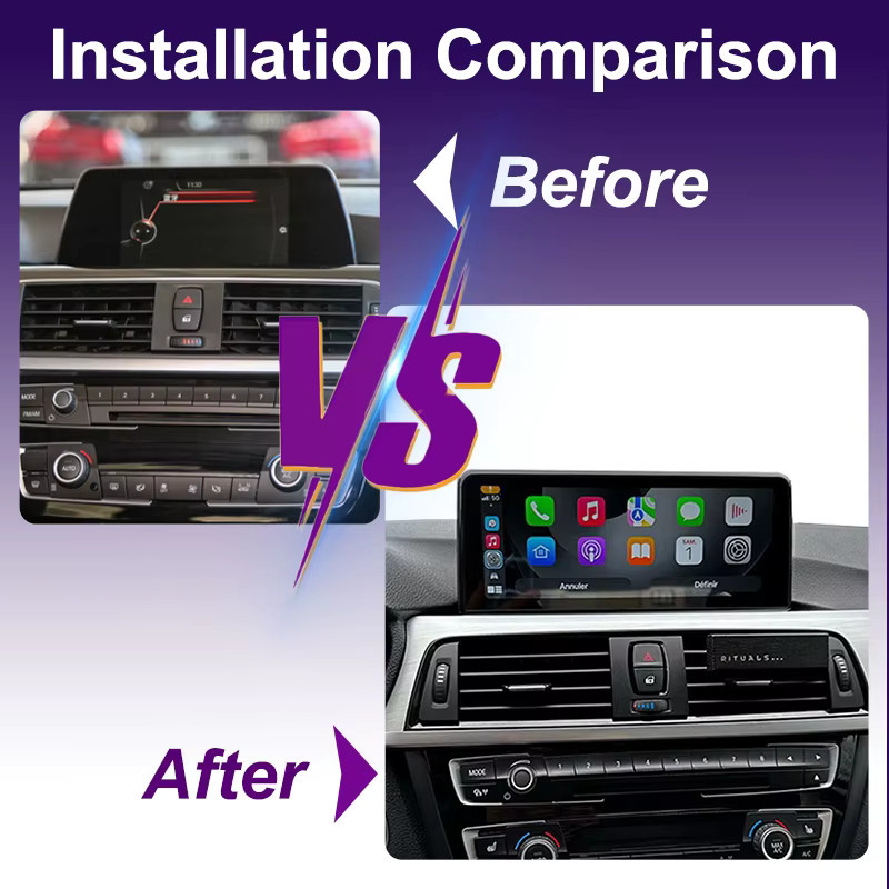 AUTOTOP 10,25 Zoll Linux Wireless CarPlay Android Auto Autoradio mit Mirror Link für BMW 3er und 4er Serie F30 F31 F32 F34 F36 NBT System 2013-2017 in Schwarz - Bild 4
