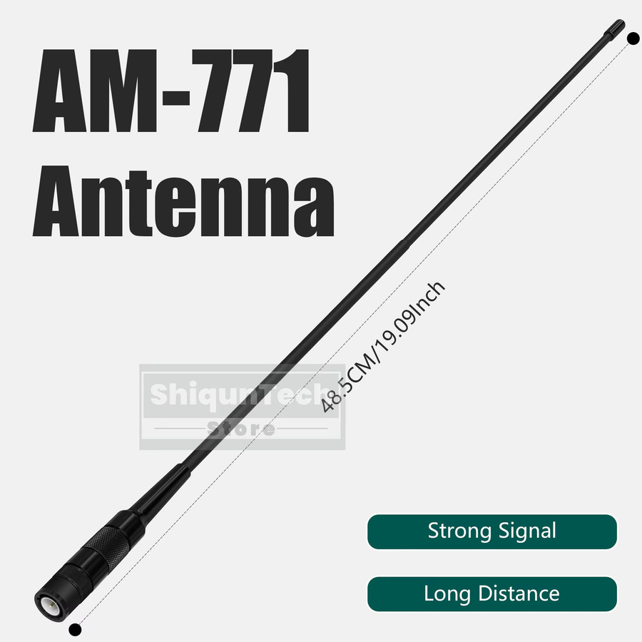 RONGYIN AM-771 Flugfunkantenne 108-136 MHz mit BNC-Anschluss in Schwarz, Hochleistungs-Softantenne für IC-A6, IC-A24E, IC-A16 und FTA-550L Funkgeräte - Bild 2