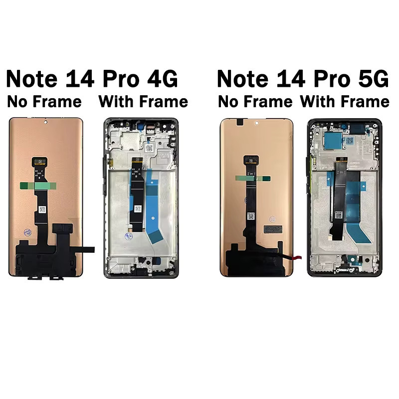 Xiaomi Redmi Note 14 Pro 4G und 5G Ersatzdisplay mit 6,67 Zoll AMOLED Touchscreen Digitizer und Rahmen - Bild 4