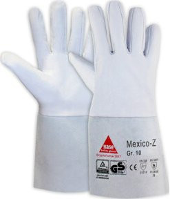Hase Schweißerhandschuhe Mexico-Z aus Ziegennappaleder in Weiß, Größe 9 - Bild 1