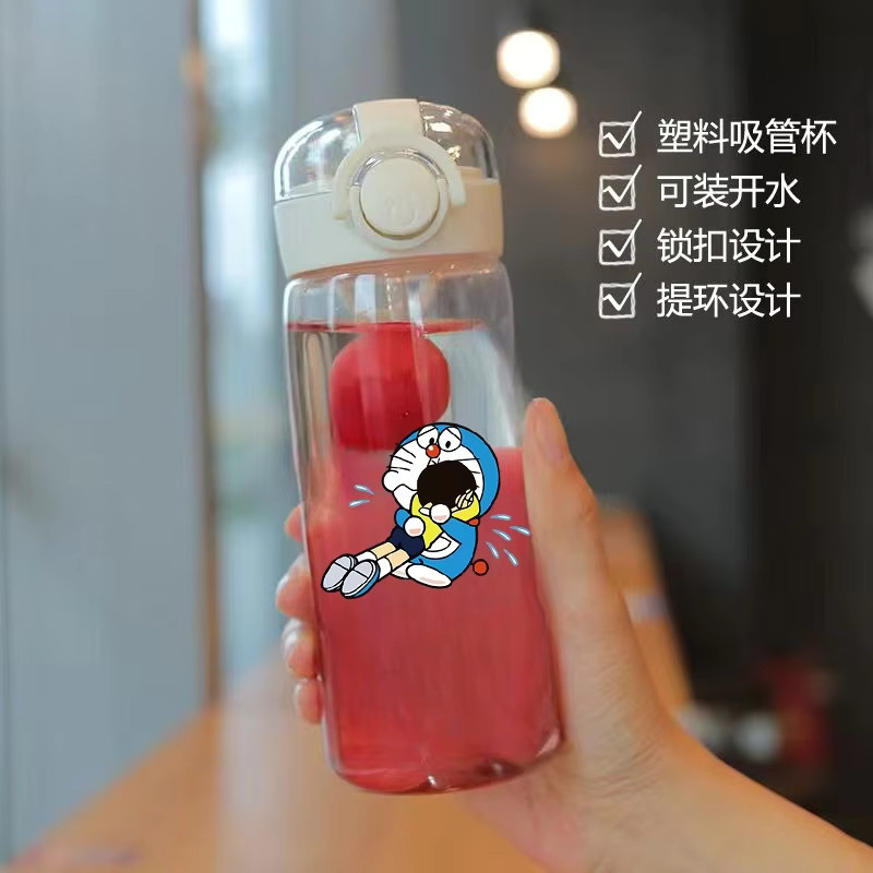 Bandai Doraemon Trinkbecher mit Strohhalm, 400ml - Bild 2