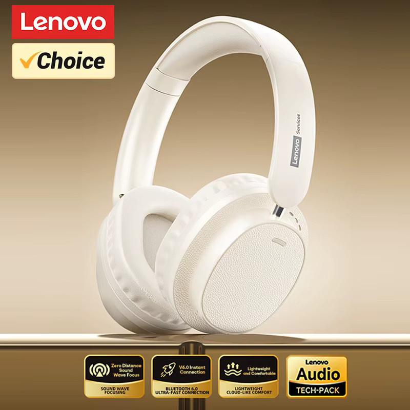 Lenovo Retro TH30 Pro Gaming-Headset LS105 Kabellose Bluetooth 6.0 Over-Ear-Kopfhörer faltbar in Beige oder Weiß - Bild 1
