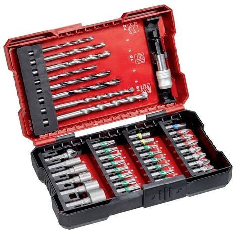 Einhell Bit-Bohrer-Set 39-teilig in L-Box, Schwarz-Rot - Bild 1