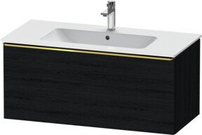 Duravit Waschtischunterschrank D-Neo wandhängend in Schwarz, B: 101 cm, T: 46,2 cm, H: 44 cm - Bild 1