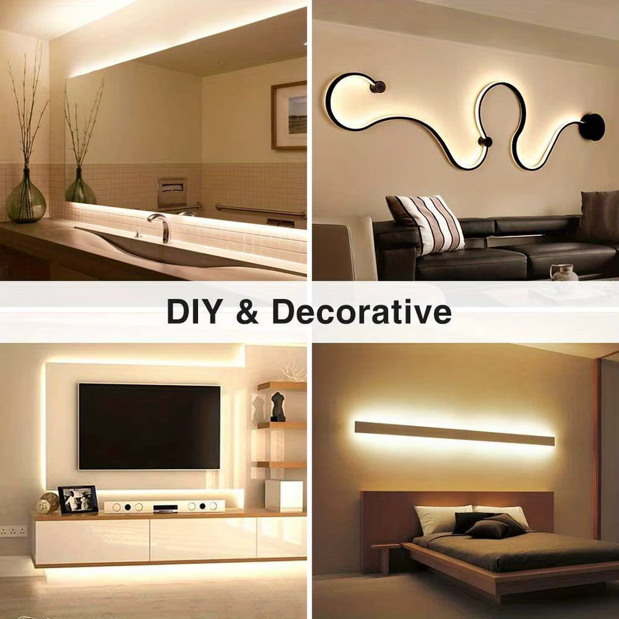 Shine-tale Neon LED Lichtstreifen mit Bewegungssensor und Dimmer, weißes Silikon-Lichtseil mit USB-Anschluss, wasserdicht für Home und Outdoor Decor - Bild 4