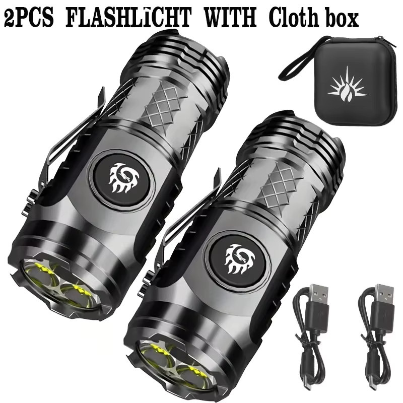 NEWBIRTH Handtaschenlampe in Schwarz mit einstellbarer Helligkeit, USB-Aufladung und kaltweißem Licht - Bild 7