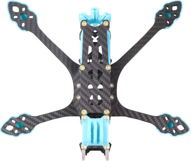Readytosky MARK5 DC FPV Carbonfaserrahmen in Blau für 5 Zoll 222 mm Freestyle RC Racing Rahmen Kit - Bild 1