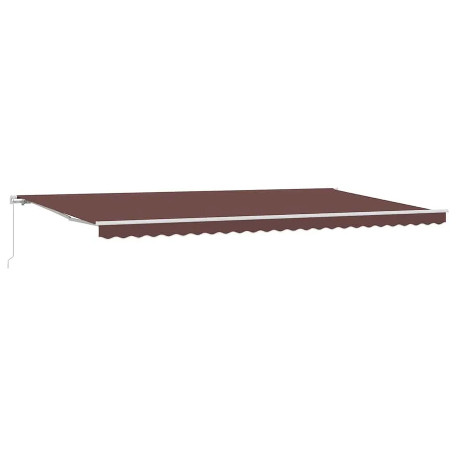 vidaXL Markise manuell Braun aus Aluminium und Polyester B x H: 500 x 300 cm - Bild 2