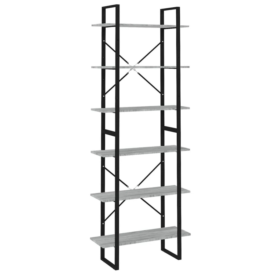 vidaXL Hochschrank in Grau Sonoma im Industrial Design, B/T/H: 80 x 30 x 210 cm - Bild 2