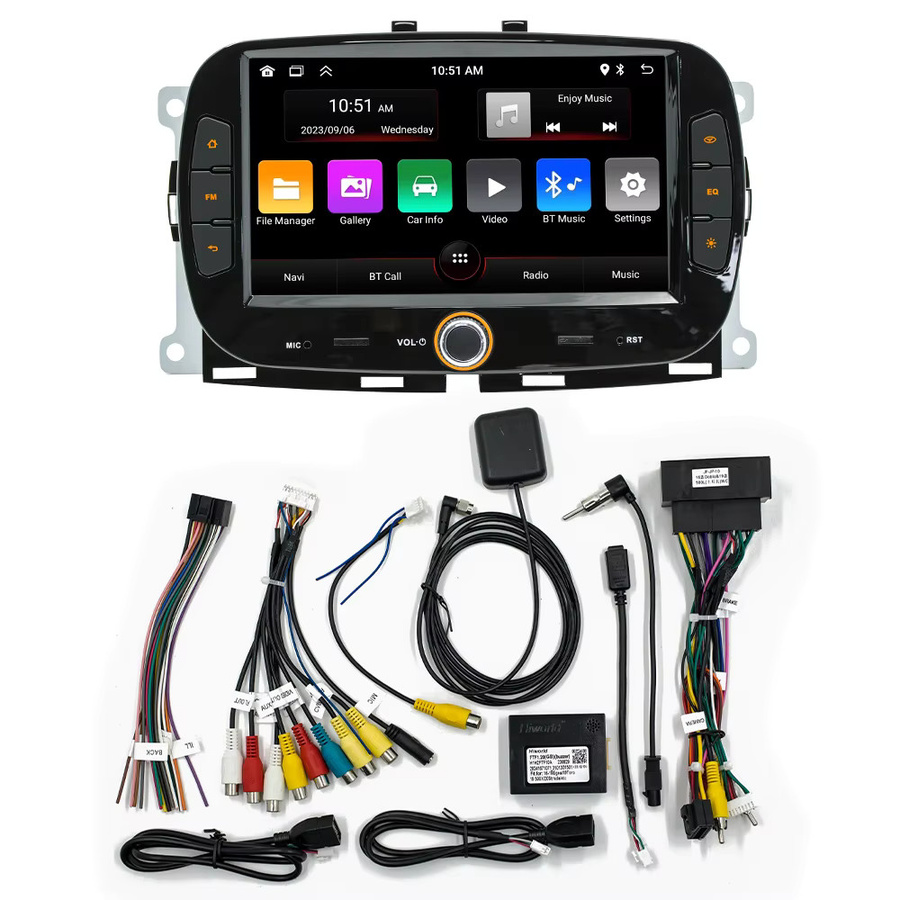 Bqcc Android 13 Autoradio mit 7 Zoll IPS Bildschirm, Quad/Octa Core, GPS, WLAN, Bluetooth und Mirror Link, Schwarz - Bild 3