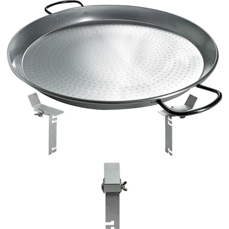 Moesta-BBQ PizzaRing und Pfanne Set für 47 cm und 50 cm Kugelgrill in Silber