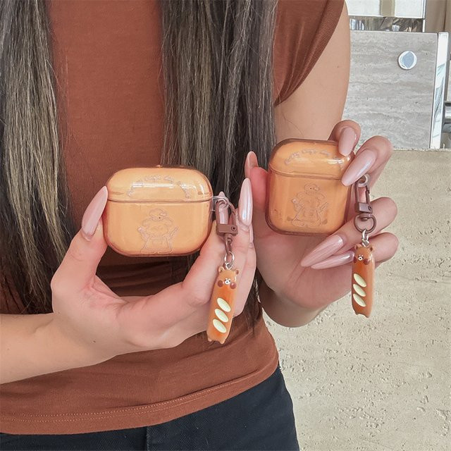 Schutzhülle im Toast Brot Donut Schokoladenkekse Design für Apple AirPods 1 2 3 4 Generation und AirPods Pro 3. Generation - Bild 1
