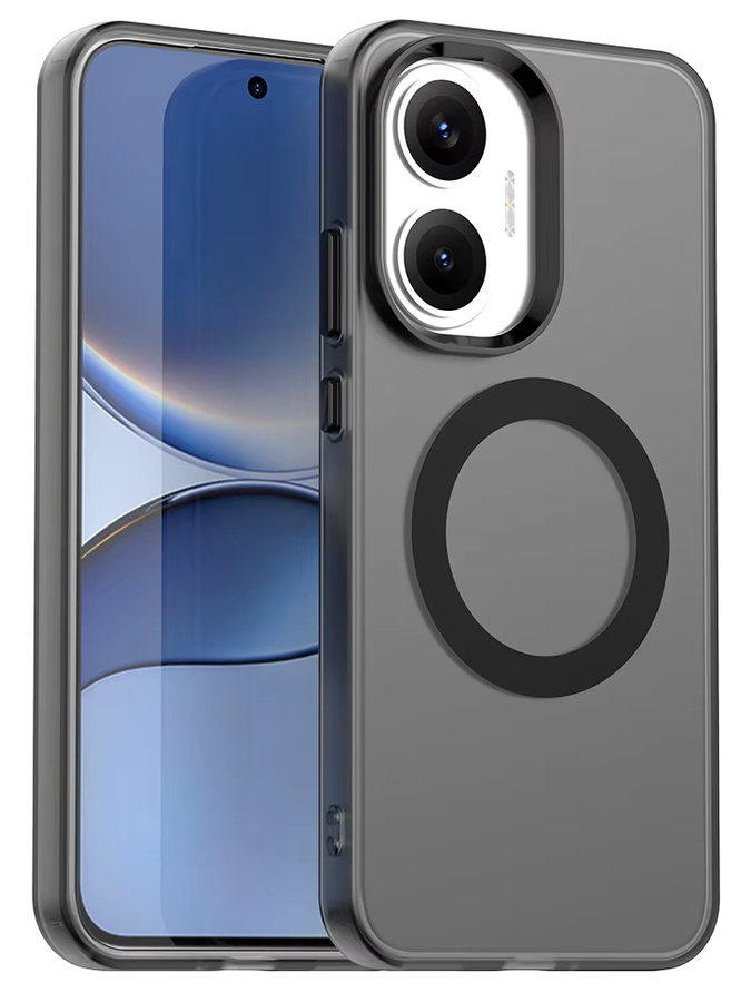 szHAIyu MagSafe Frosted Clear Handyhülle für Xiaomi Redmi Note 13, Redmi Note 14 Turbo 4 Pro + 5G und 4G Plus, Transparent/Weiß, Slim Magnetic Cover - Bild 4