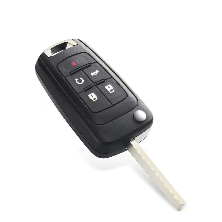 KEYYOU Auto Fernbedienung Schlüssel mit 5 Tasten für Chevrolet Cruze Aveo Epica Lova Camaro Impala Trax Orlando, Farbe: Schwarz - Bild 4