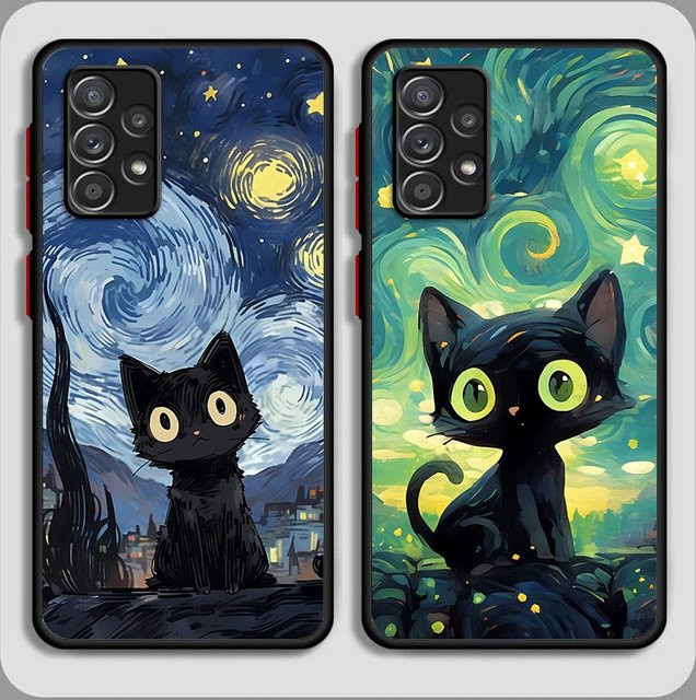 Starry Sky Cat Handyhülle für Samsung Galaxy A-Serie Cover - Bild 1