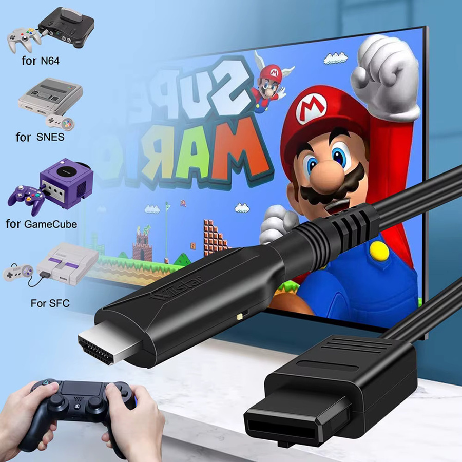 Nintendo N64 zu HDMI Konverter Adapterkabel für Retro Konsolen in Schwarz - Bild 2
