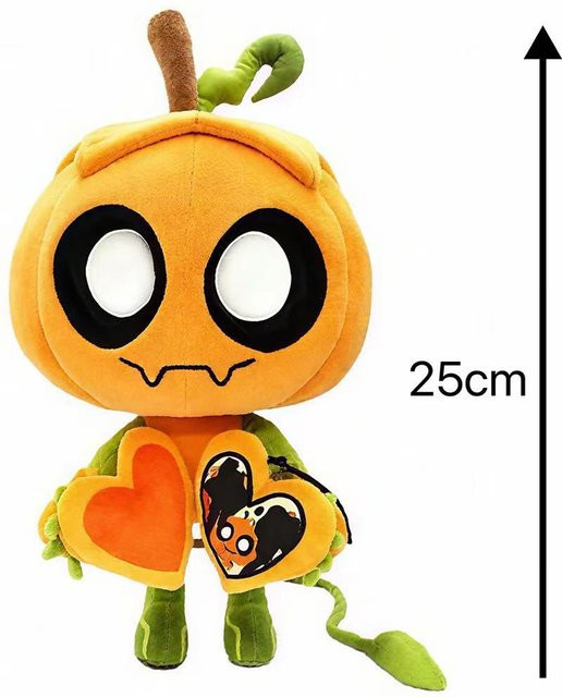 Bandai Cartoon-Herz-Plüschfigur Kürbis, Plüsch / Textil, 25cm, Orange - Bild 1
