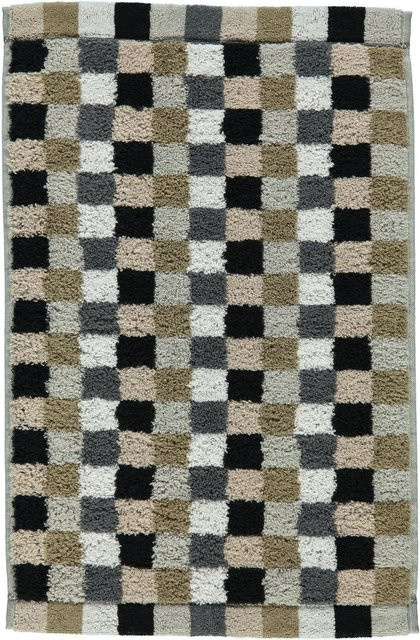 Gästetuch cawo LIFESTYLE Karo in Braun und Multicolour aus Baumwoll-Terry - Bild 1