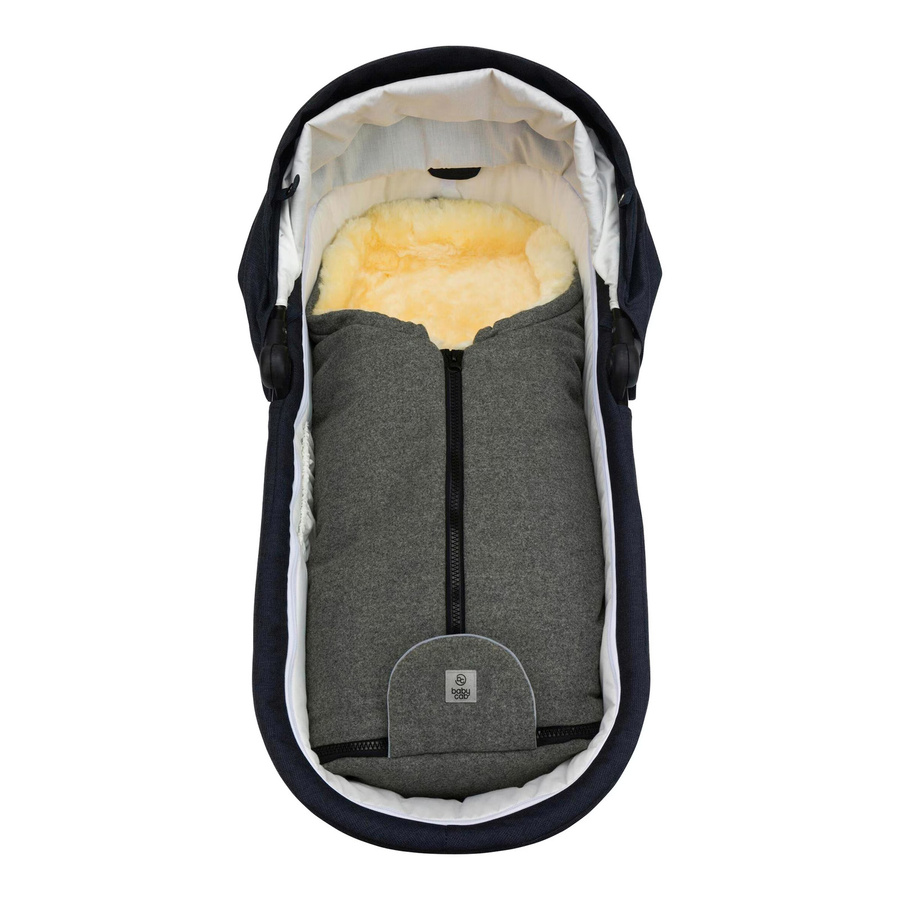 Babycab Winterfußsack Oolu Wool aus Lammwolle für Tragewannen und Babyschalen in Grau - Bild 2