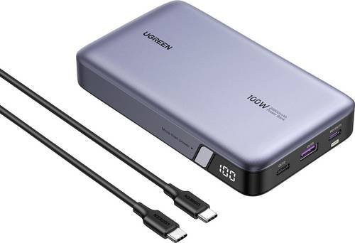 UGREEN Nexode Powerbank 20000 mAh mit 100W Schnellladung, USB-C und USB-A, Grau - Bild 1