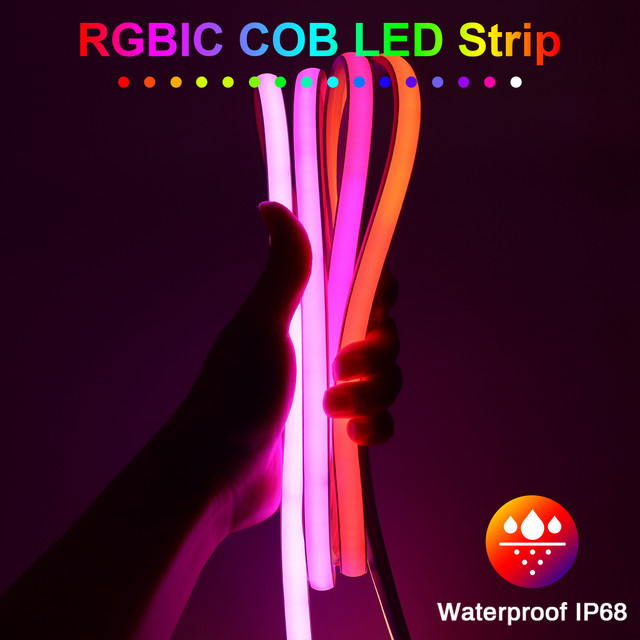 KLA-FCOB RGBIC COB LED Streifen Wasserdicht IP68 Pixel Adressierbar mit WiFi und Bluetooth für Outdoor Dekor, Multicolour, 12V - Bild 1
