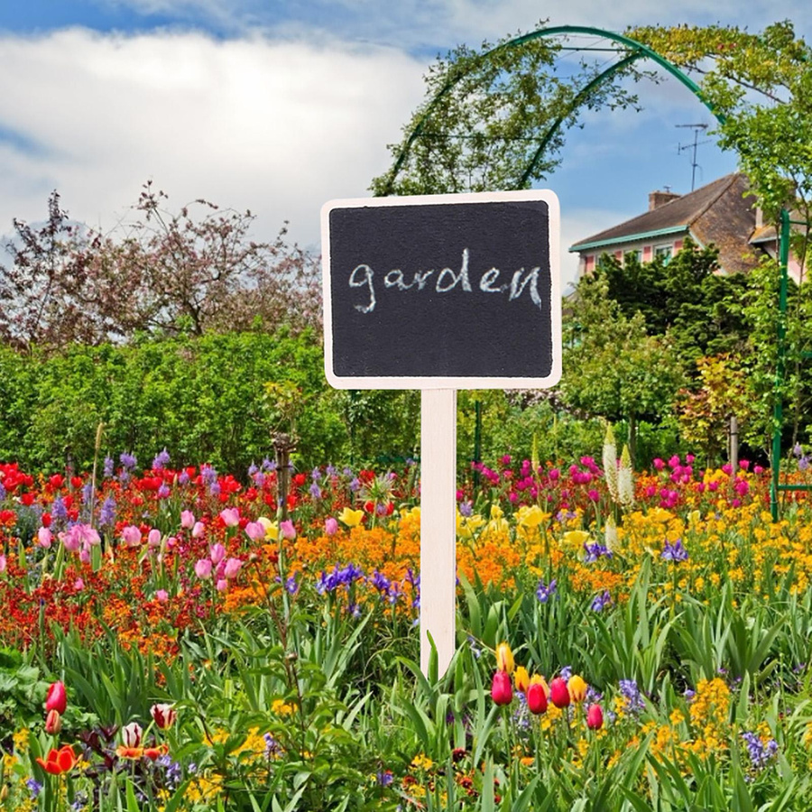 10 Stück Pflanzenschild Etiketten aus Holz in Schwarz von TOMTOP JMS für Garten und Dekoration - Bild 3