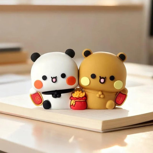 Bubu Dudu Bären Panda Figur, Bubu und Dudu Merchandise, ab 14 Jahren - Bild 1