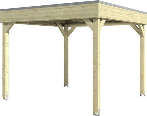 SKANHOLZ Pavillon Toulouse Flachdach aus Fichte in Braun B/H/T: 302 x 244 x 302 cm - Bild 1