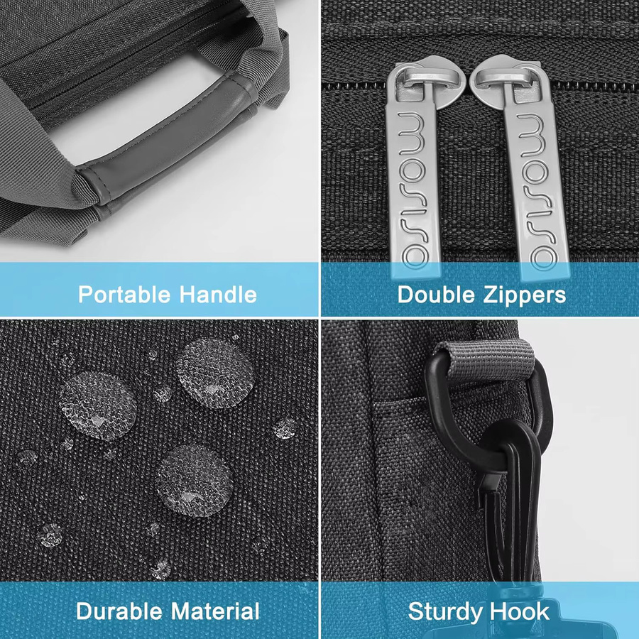 MOSISO Laptoptasche in Schwarz, wasserdichte Laptop-Hülle mit großer Kapazität für MacBook sowie ASUS, Lenovo, Dell und Huawei (13 bis 17,3 Zoll) - Bild 4