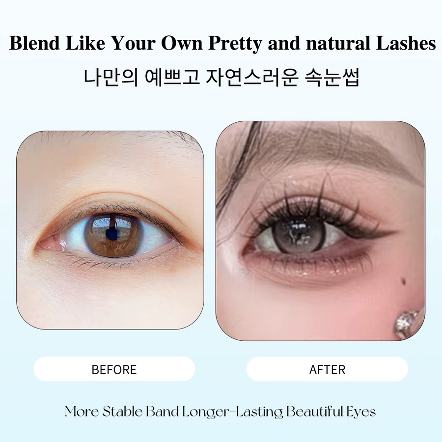 Sosweet Falsche Wimpern, selbstklebend, natürlich - Bild 2