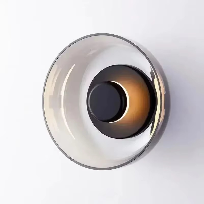 DARHYN Moderne LED Wandleuchte aus Glas in Transparent mit warmweißem Licht für Wohnzimmer, Schlafzimmer, Flur und Balkon - Bild 3