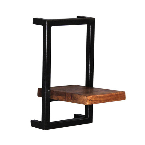 SIT Wandregal PANAMA mit 1 Fachboden aus Holz und Metall in Braun - Bild 2