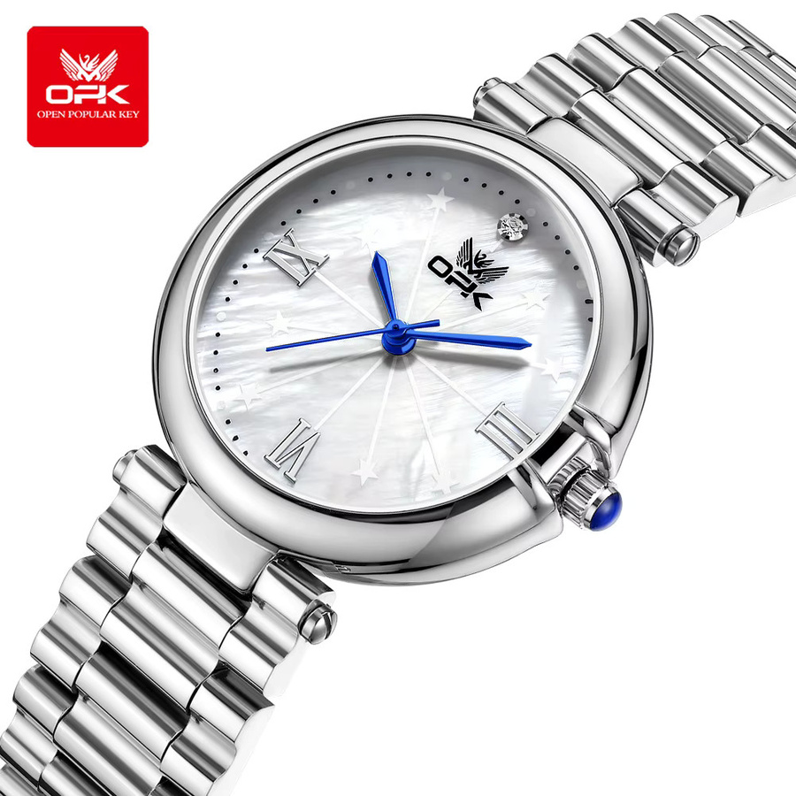 OPK Armbanduhr Quarz, Edelstahl, Silber, Damen - Bild 2