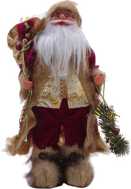 Niedliche Weihnachtsmann-Puppe als Weihnachtsdekoration in Rot, Höhe: 30 cm - Bild 1