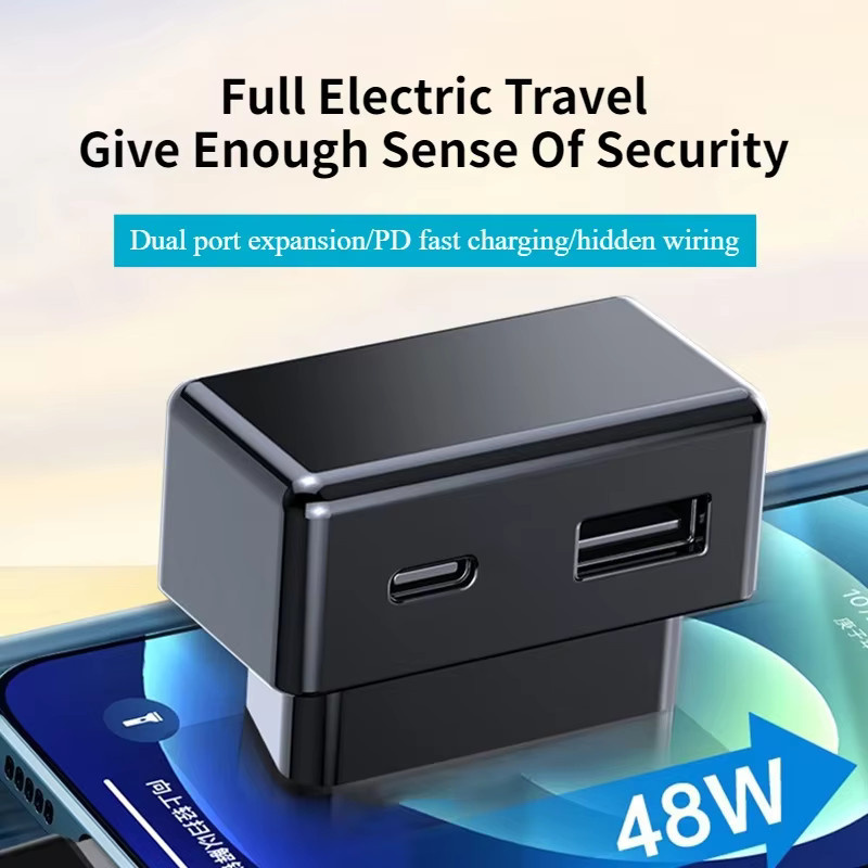 WayModGarge Auto-OBD-Ladegerät mit USB-C für Limousinen, SUVs und LKWs in Schwarz - Bild 2