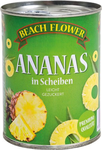 Beach Flower Ananas-Scheiben leicht gezuckert 340 g - Bild 1