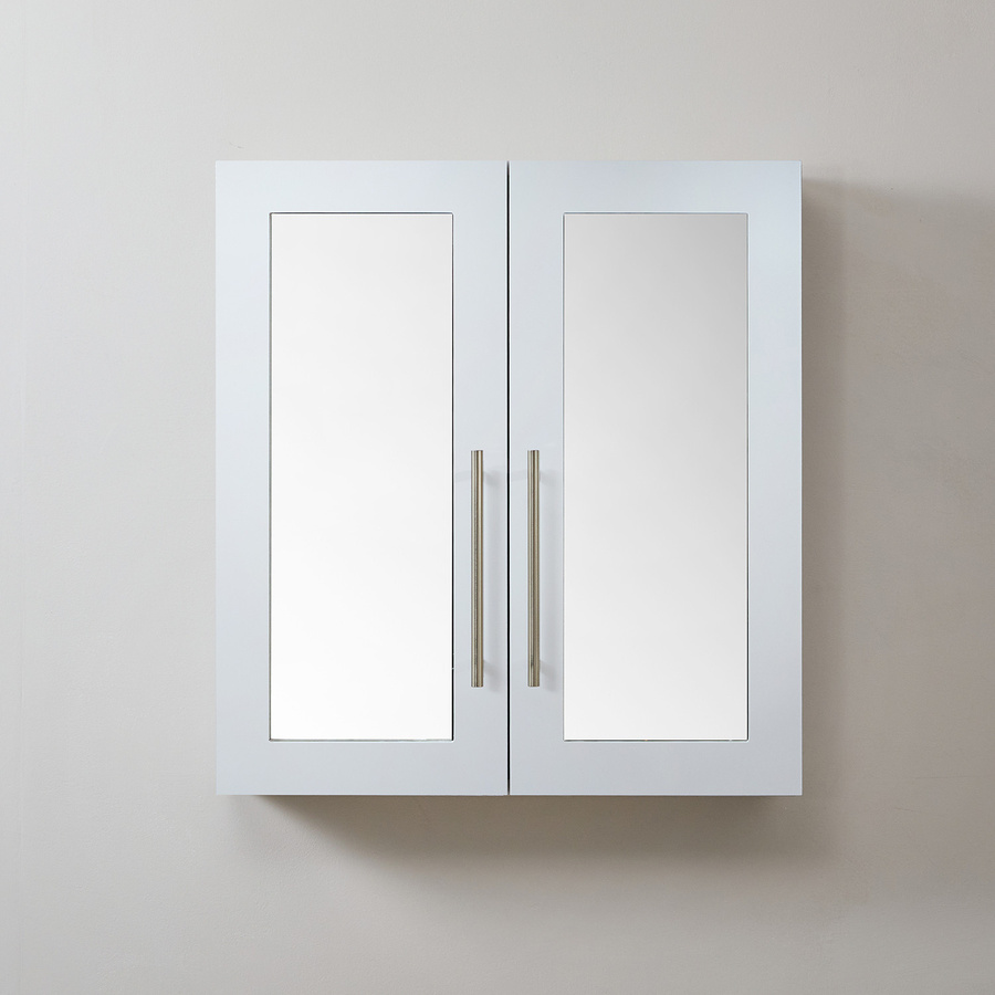 Spiegelschrank Hudson Reed in Weiß mit Glastüren und Soft-Close-Funktion, B/H: 60 x 65 cm - Bild 1
