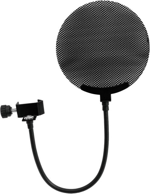 Omnitronic Mikrofon-Popfilter aus Metall in Schwarz - Bild 1