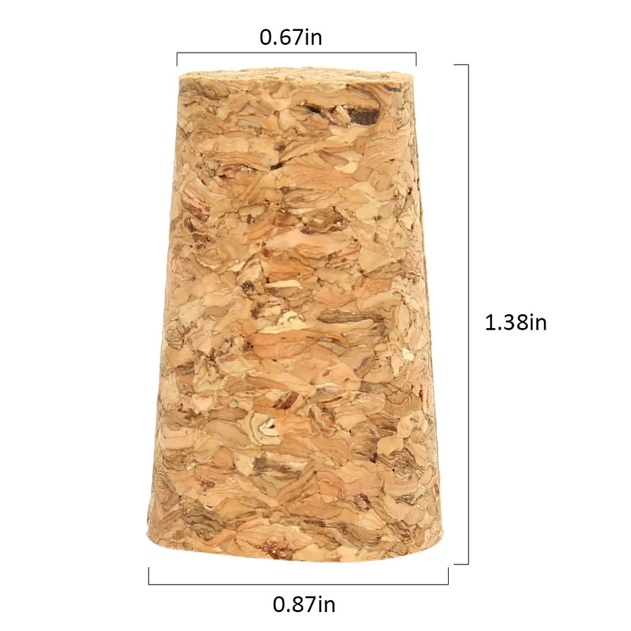 100 Stück wiederverwendbare Weinkorken aus Holz in Braun als Flaschenverschluss und Küchenzubehör - Bild 2