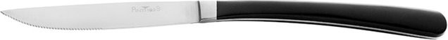 Pintinox Steakmesser KOBE mit Sägeschliff, Farbe Silber/Schwarz, 12er Pack - Bild 1