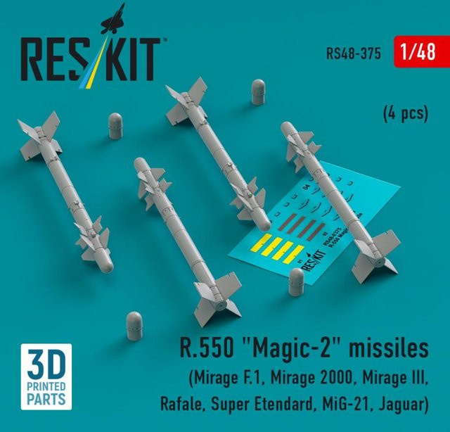 ResKit Models R.550 Magic-2 missiles, 4-teiliges Set, 1:48 - Bild 1