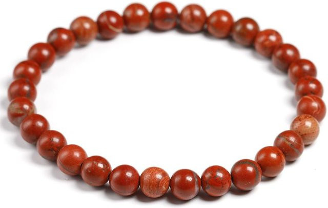Wucifang Jewelry Armband, roter Jaspis, Perlen, Damen und Herren - Bild 1