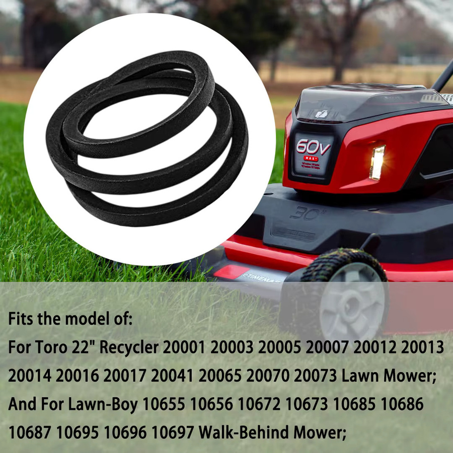 Toro Antriebsriemen 91-2258 für 22-Zoll-Recycler-Rasenmäher in Schwarz - Bild 2