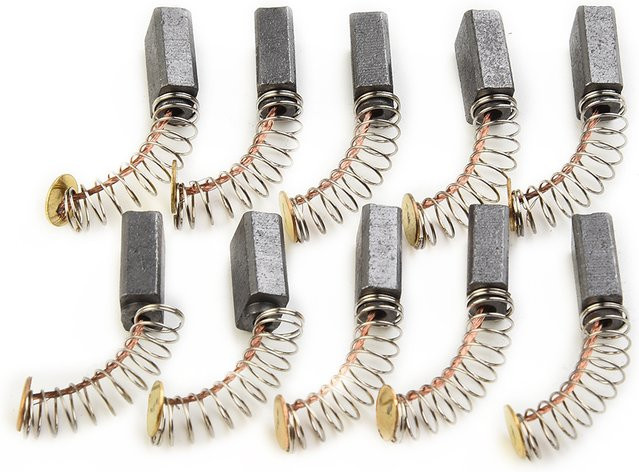10 Stück Doxa Kohlebürsten aus Graphit als Ersatz für elektrische Hammerbohrmaschinen, Winkelschleifer und Polier Maschinen, Farbe: Grau - Bild 1