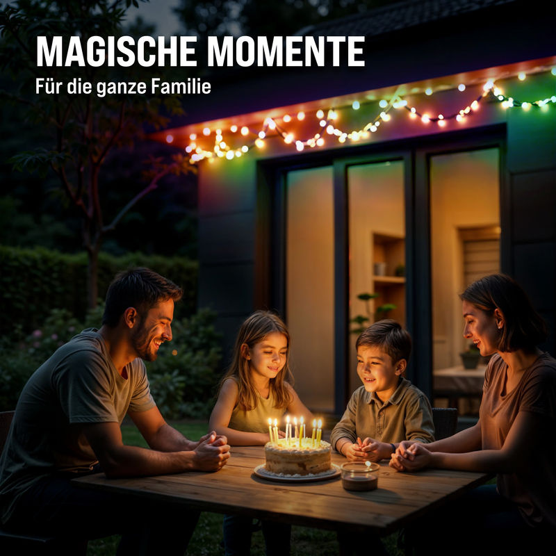 Monzana LED Weihnachts-Lichterkette RGB Mehrfarbig mit Fernbedienung, Timer und Dimmfunktion, 20 m Länge, IP44 wetterfest für Innen- und Außenbereich - Bild 5