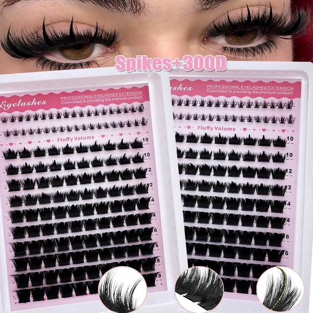 UMIRYAO Wimpernbüschel 3 in 1, Black, 136 Stück, 6–18 mm - Bild 1