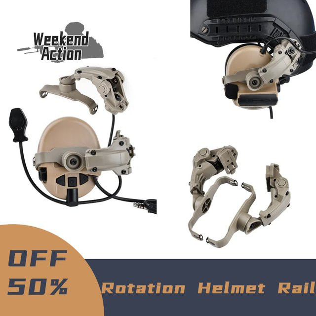 WADSN Taktischer Helm Schiene Mount Adapter für Contact Sordin Headsets, kompatibel mit Wendy und ARC Schienen, Schwarz und Beige - Bild 1