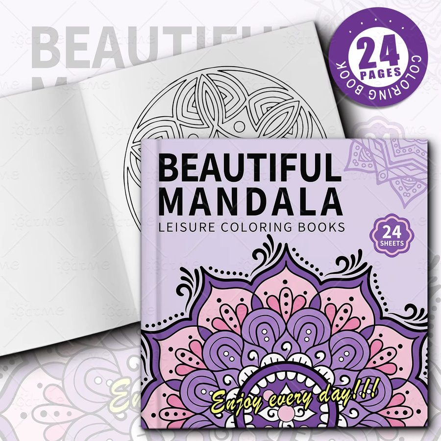 Mandala Malbuch für Erwachsene mit einfachen und komplexen Mustern in Multicolour - Bild 2