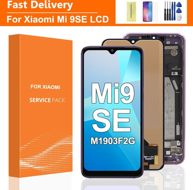 Xiaomi Mi9SE LCD Display Ersatz mit Touch Digitizer und Rahmen in Schwarz - Bild 1