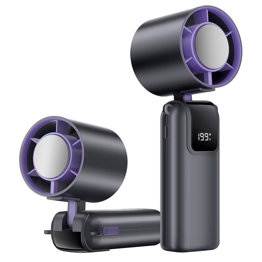 VUUV Mini-USB-Lade-Handventilator mit Handyhalterung, tragbarer Desktop-Ventilator in Grau - Bild 7